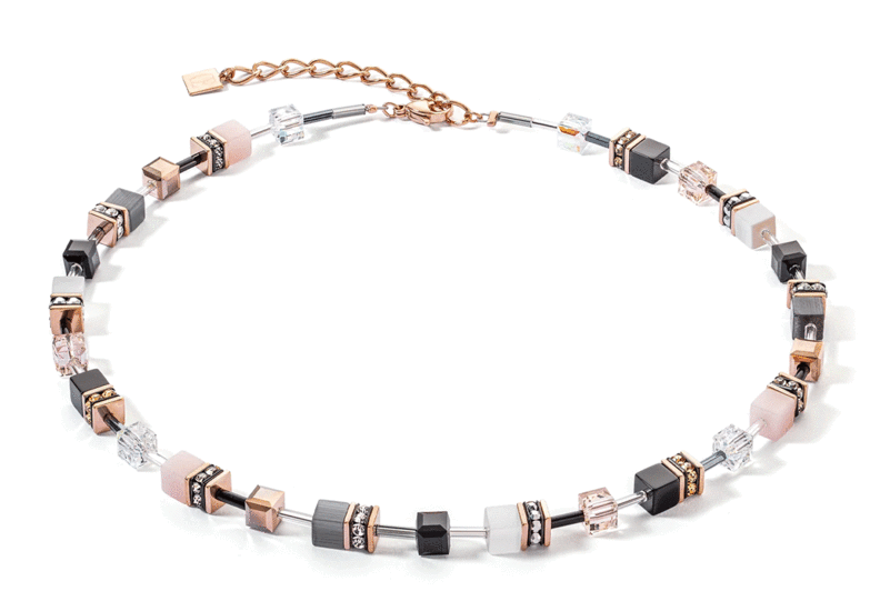 Coeur de Lion GeoCUBE® Iconic Necklace Rose Gold Soft 2838/10-1922