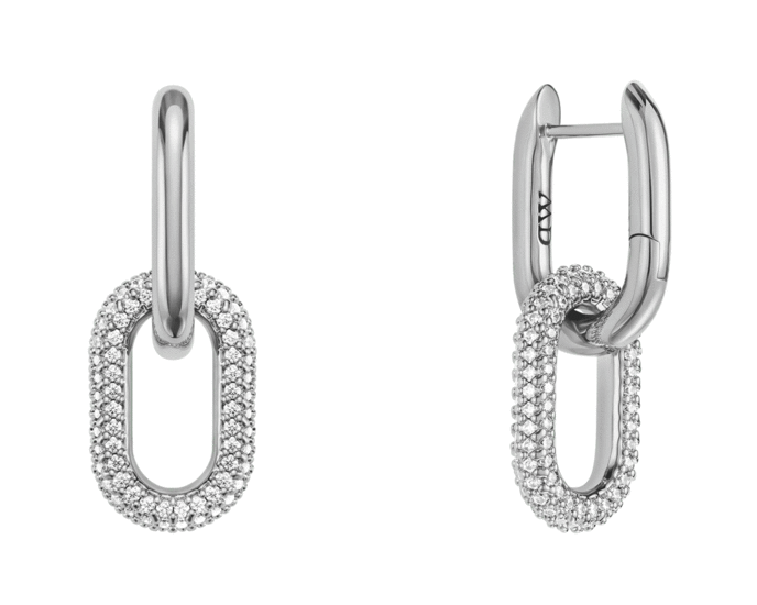 Daniel Wellington Crystal Link Earrings Silver DW00400612