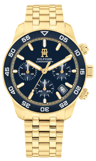 Tommy Hilfiger Gold-Plated Stainless Steel Chronograph Watch 1792158