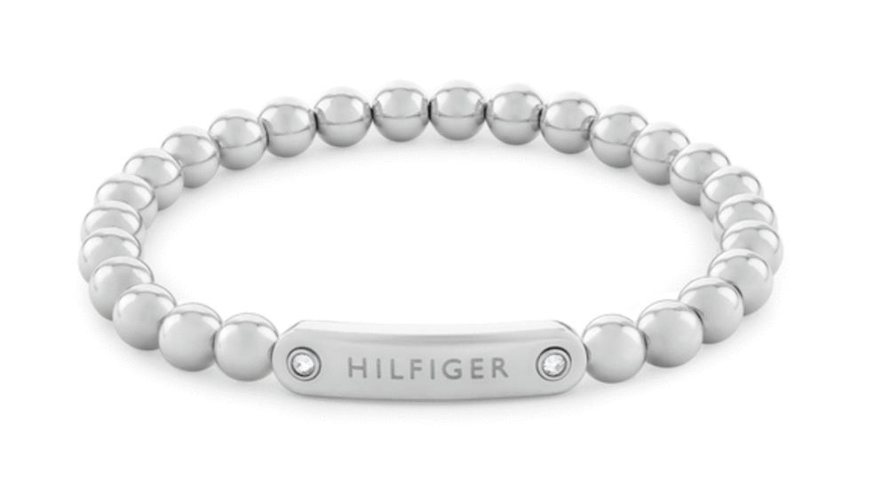 Tommy Hilfiger Stainless Steel Bead Logo Bracelet 2780934